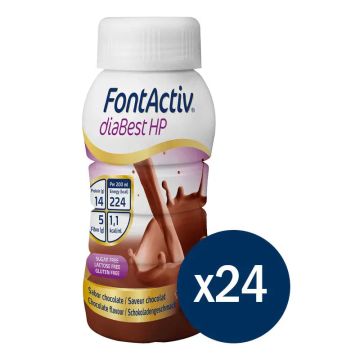 FontActiv Diabest Hp Sabor Chocolate 24 Botellas x 200 ml