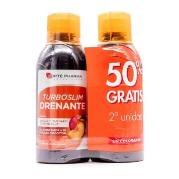 Forte Pharma Turboslim Drenante Sabor Melocotón 2 unidades x 500 ml 2º unidad50% Descuento