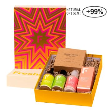 Freshly Cofre Con Agua Micelar, Limpiador, Tónico Y Creama Hidratante, 4unidades