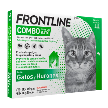 Frontline Combo Gatos y Hurones Spot On, 6 Pipetas x 0,5 ml