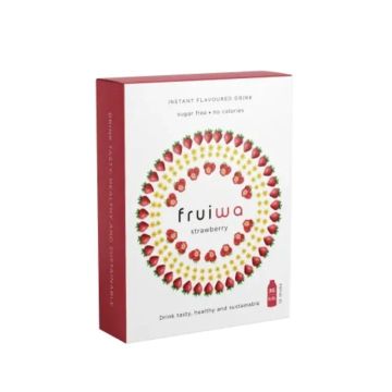 Fruiwa Bebida Instantánea En Polvo Sabor Fresa Con Vitamina C Y Edulcorante , 36gr