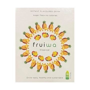 Fruiwa Bebida Instantánea En Polvo Sabor Tropical Con Vitamina C Y Edulcorante,36 gr