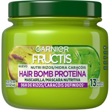 Garnier Fructis Nutri Rizos Hair Bomb Proteína Mascarilla Capilar Nutritiva ConAceite De Pistacho 320 Ml.