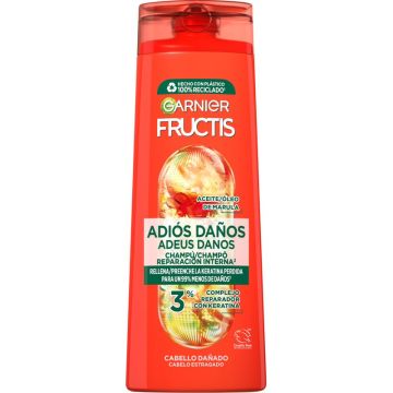 Garnier Fructis Champú Adiós Daños Con Aceite De Marula Para Cabello Dañado380Ml