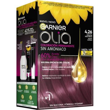 Garnier Olia Coloración Permanente Sin Amoniaco, Olor Agradable Con AceitesFlorales Origen Natural- Bold Violeta Eléctrico 4.26