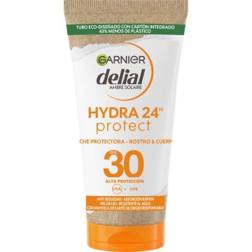 Garnier Delial Leche Protectora Spf 30 Hydra 24 Protect, Resistente Al Agua YFórmula Hidratante Con Manteca De Karité