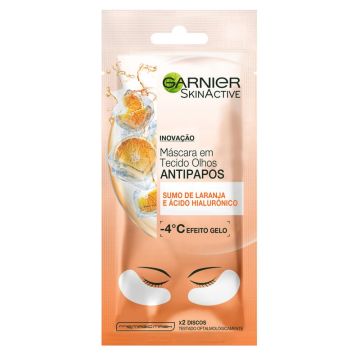 Garnier Skin Active Mask Tissue Contorno De Ojos Anti-Fatiga Y Anti-Ojeras ConÁcido Hialurónico Y Extracto De Naranja