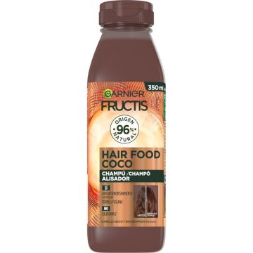 Garnier Fructis Hair Food Coco Champú Alisador 350 Ml Para Cabello Seco YEncrespado