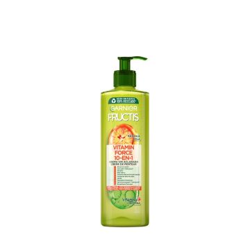 Garnier Fructis Vitamin Force Crema Sin Aclarado Con Naranja Roja, Vitamina C YBiotina Para Pelo Con Tendencia A Caerse - 400Ml