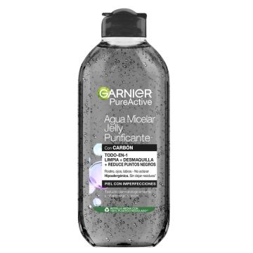 Garnier Pure Active Gel Purificante Jelly Water Con Carbón Y Ácido Salicílico,400Ml