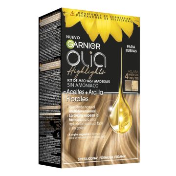 Garnier Olia Highlights Coloración Permanente Sin Amoniaco Con Aceites FloralesNaturales - Tono Rubio