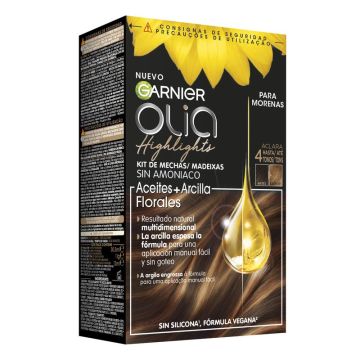 Garnier Olia Highlights Coloración Permanente Sin Amoniaco Con Aceites FloralesNaturales - Tono Moreno