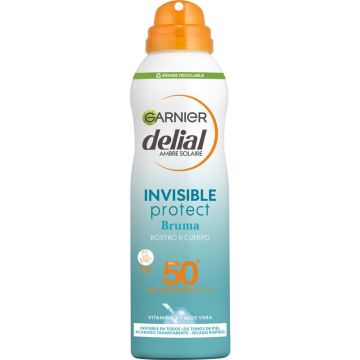 Garnier Delial Invisible Protect Bruma Spf 50+ Con Vitamina E Y Aloe Vera ParaRostro Y Cuerpo - 200Ml