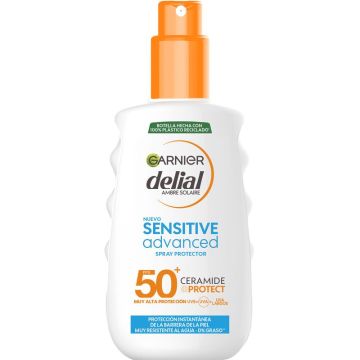 Garnier Delial Sensitive Advanced Ip50+ Para Pieles Claras, Sensibles EIntolerantes Al Sol. Resistente Al Agua,150Ml