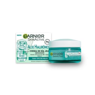 Garnier Crema De Día Aloe Hialurónico Con Aloe Vera + Ácido Hialurónico. HidrataIntensamente 48H - Nutre - Rellena.