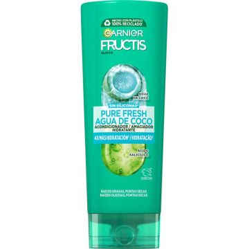 Garnier Fructis Pure Fresh Agua De Coco Acondicionador Pelo Normal Con RaícesGrasas Y Puntas Secas 250Ml