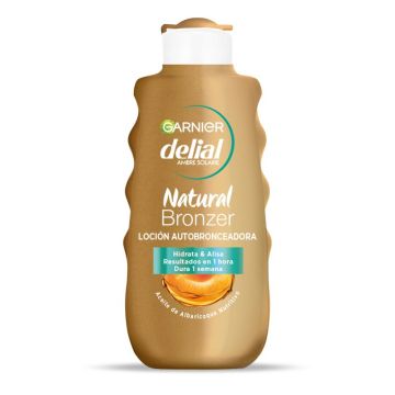 Garnier Delial Natural Bronzer Loción Autobronceadora Cuerpo Y Rostro Con AceiteDe Albaricoque, Hidrata Y Broncea, 200Ml