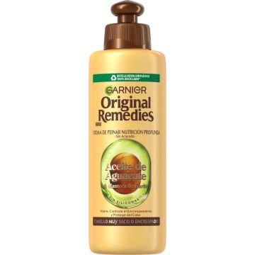 Garnier Original Remedies Aceite De Aguacate Y Manteca De Karité En Crema ParaPelo Rebelde Y Encrespado 200Ml