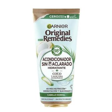 Garnier Original Remedies Acondicionador Sin Aclarado Coco Y Aloe Vera EcológicoPara Cabello Normal- 200 Ml