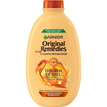 Garnier Original Remedies Champú Reparador Tesoros De Miel Para Cabello Seco YQuebradizo 600 Ml