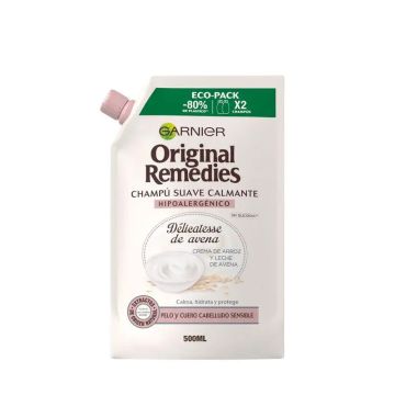Garnier Original Remedies Délicatesse De Avena Champú Eco Pack Cuero CabelludoSensible - 500 Ml