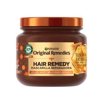 Garnier Original Remedies Mascarilla Reparadora Hair Remedy Con Miel De Acacia YCera De Abejas, 340Ml