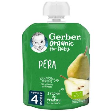 Gerber Pouches De Orgánico Pera , 90g