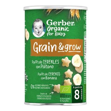 Gerber Snacks Orgánico De Cereales Con Plátano , 35g