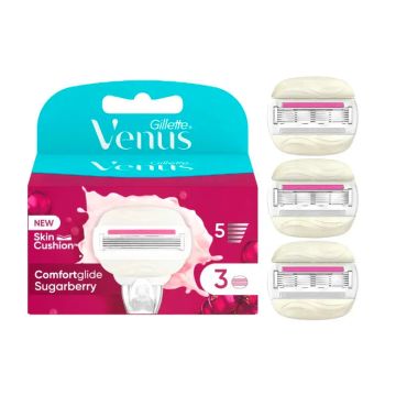 Venus Comfortglide Sugarberry Con Olay, 3 unidades