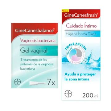 Gine-Canestén Pack Ginecanesbalance Gel Vaginal Antibacteriano + GinecanesfreshGel Cuidado Íntimo, 2 Unidades