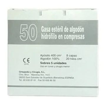 Gran Cruz Gasa Esteril Algodon 50 unidades