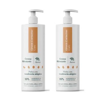 Green Cornerss Crema Hidratante de Avena, 2 x 280 ml