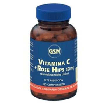 Gsn Vitamina C + Rose Hips 650Mg.Con Bioflav.Citr.100C