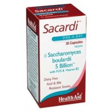 Health Aid Sacardi (Saccharomyces Boulardii) 30Vcaps.