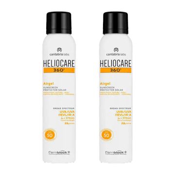 Heliocare Duplo 360º Airgel Corporal, 2X200 Ml