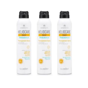 Heliocare 360º Pediatrics Transparent Spray Spf50+, 3X200 Ml