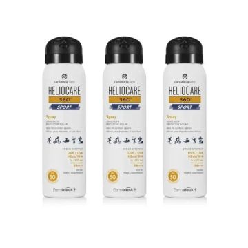 Heliocare 360º Sport Spray Spf 50, 3X100 Ml