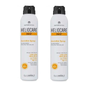 Heliocare Duplo 360º Spray Invisible Protector Spf50+, 2X200Ml