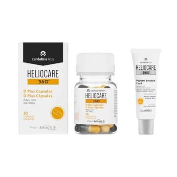 Heliocare Pack 360º D Plus 30 Cápsulas + Pigment Solution Fluid Spf50+ 50 Ml