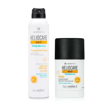 Heliocare Pack 360º Pediatrics Transparent Spray 200 Ml + Pediatrics StickSpf50+ 25 Gr