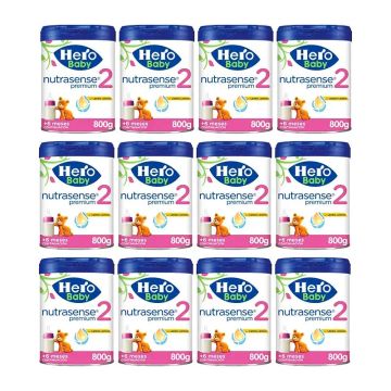 Hero Baby Nutrasense Premium Leche Infantil 2 , 12 x 800 gr