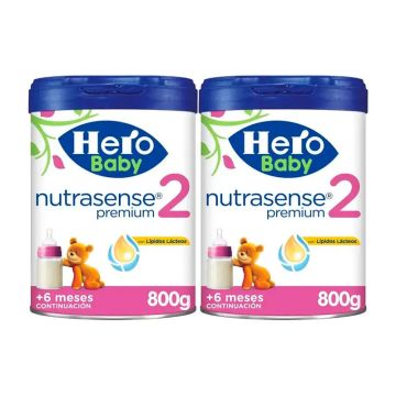Hero Baby Nutrasense Premium Leche Infantil 2 , 2 x 800 gr