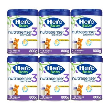 Hero Baby Nutrasense Premium Leche Infantil 3 , 6 x 800 gr