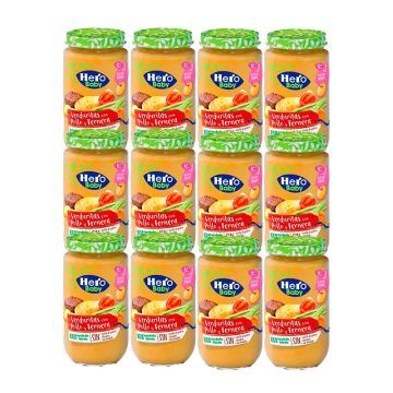 Hero Baby Pack Tarrito Verduras Pollo Ternera, 12 X 235 Gr
