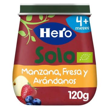 Hero Baby Tarrito Eco Solo Manzana, Fresa Y Arándanos 120G
