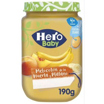 Hero Baby Tarrito Melocotón de la Huerta y Plátano, 190gr
