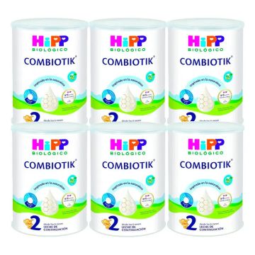 Hipp Combiotik 2, Leche de Continuación, Pack 6 x 800 gr