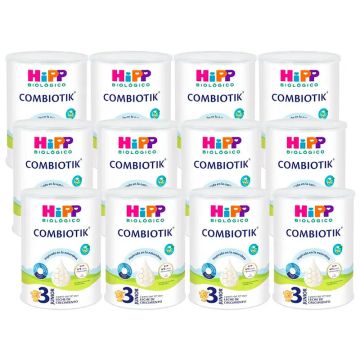 Hipp Combiotik 3, Leche de Crecimiento, Pack 12 x 800 gr