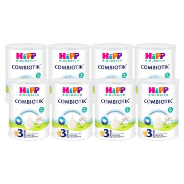Hipp Combiotik 3, Leche de Crecimiento, Pack 8 x 800 gr