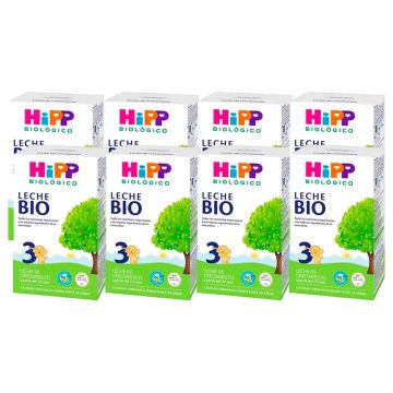 Hipp Leche 3 De Crecimiento Bio, Pack 8 x 500 gr